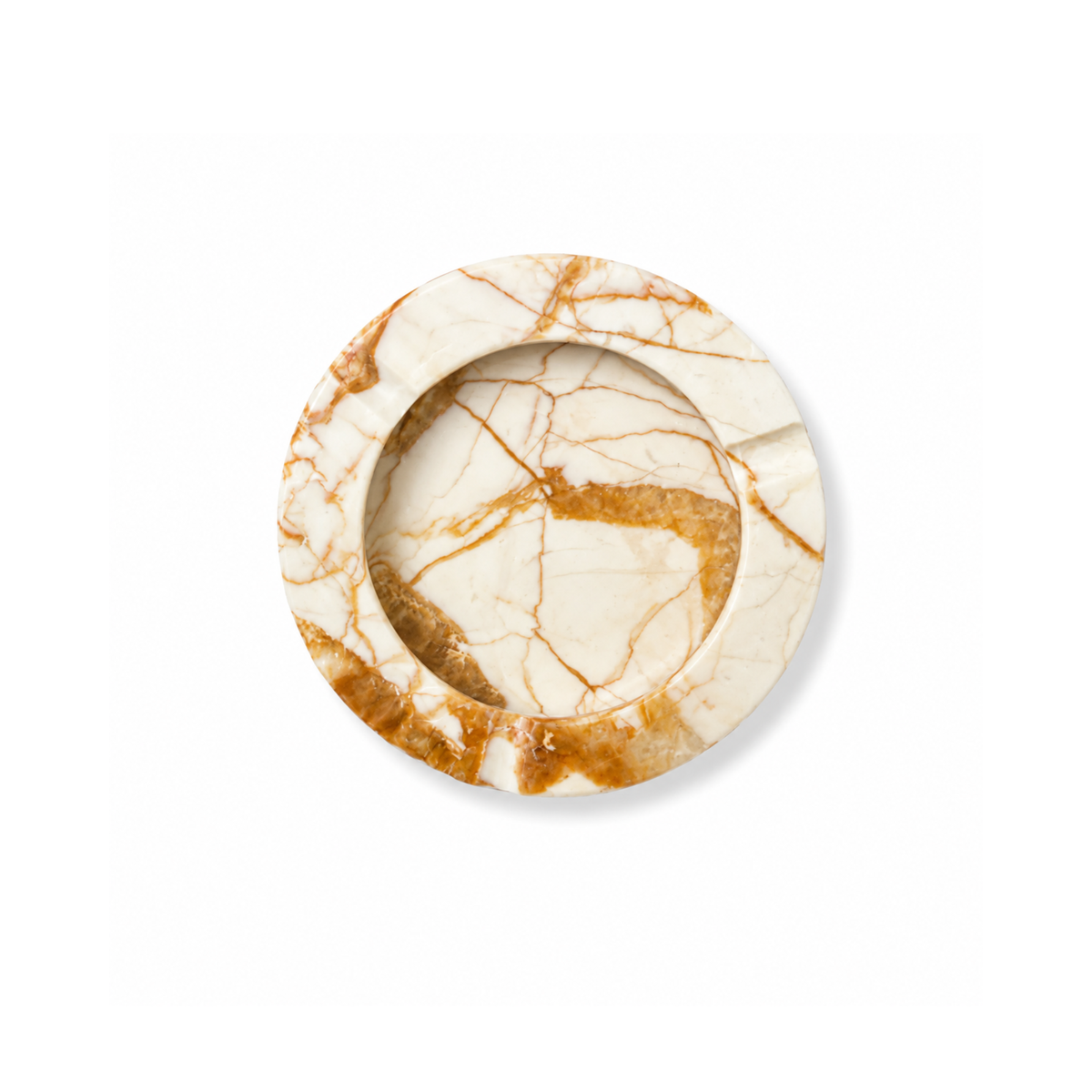 Luna Orb Catchall, natural marble