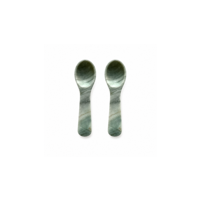 Loki Coffee Spoon Set, natural marble