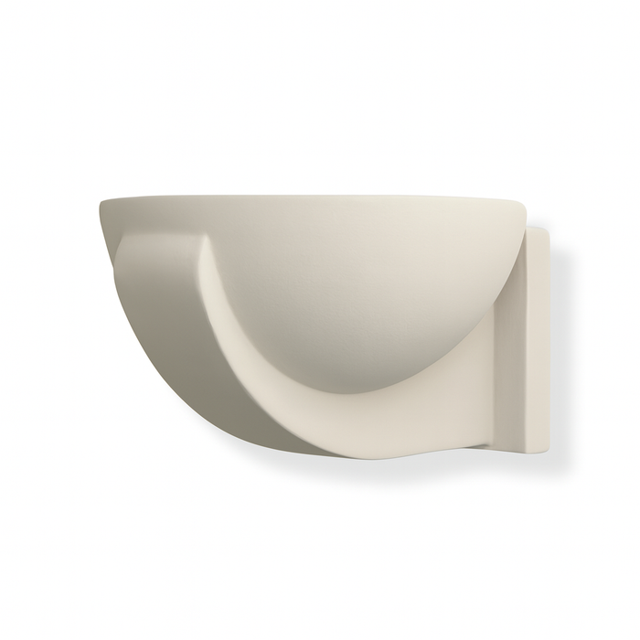 Brendan Plaster Sconce in matte white plaster