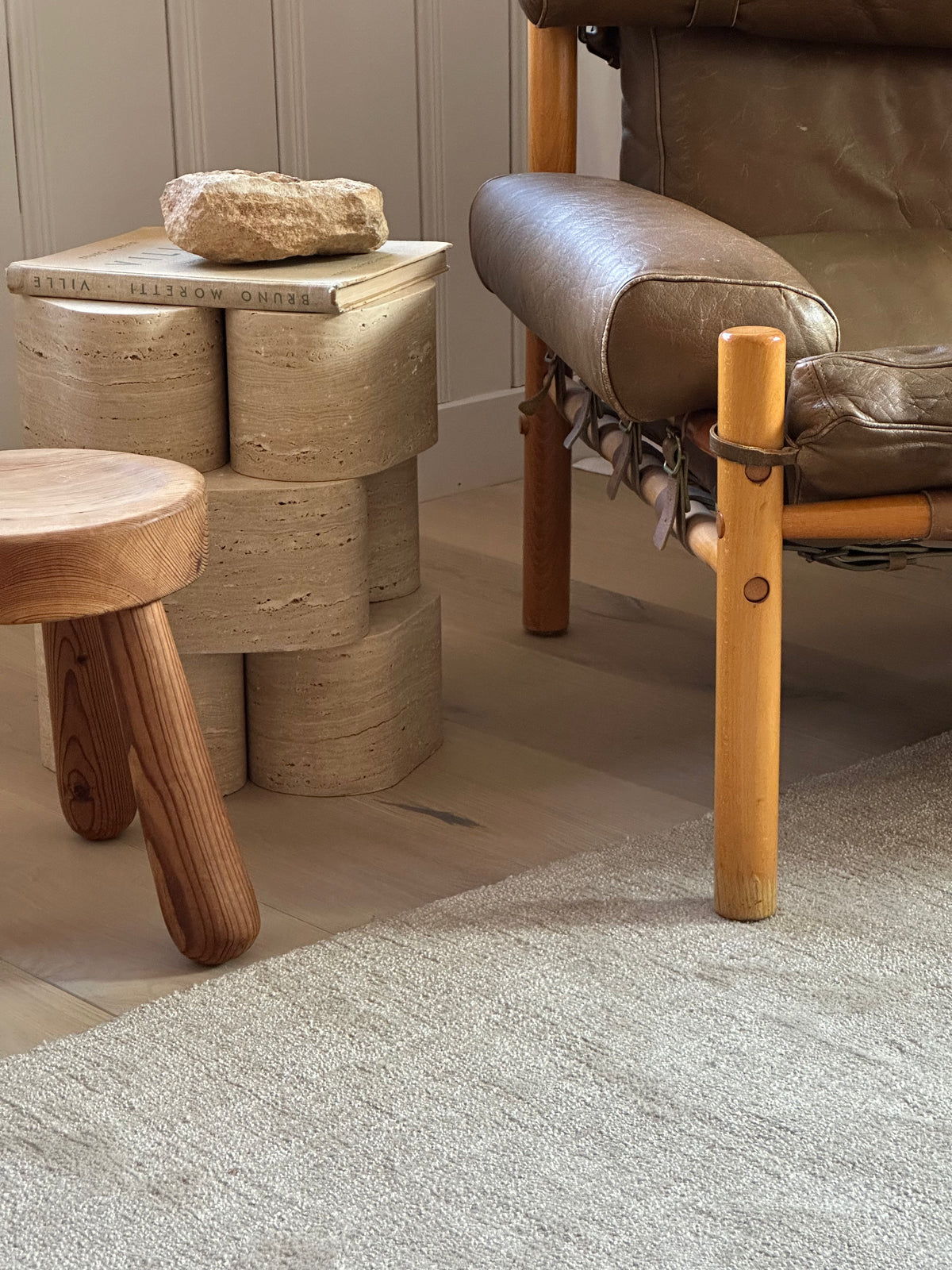 Lane DIY Side Table, natural travertine – alternate view
