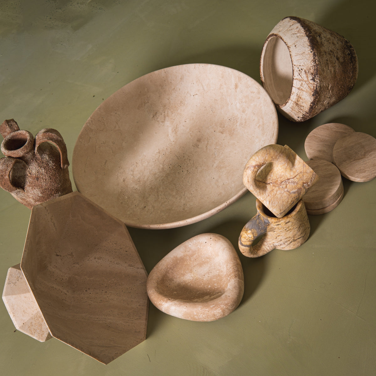Lane Slender Bowl, natural marble – alternate view