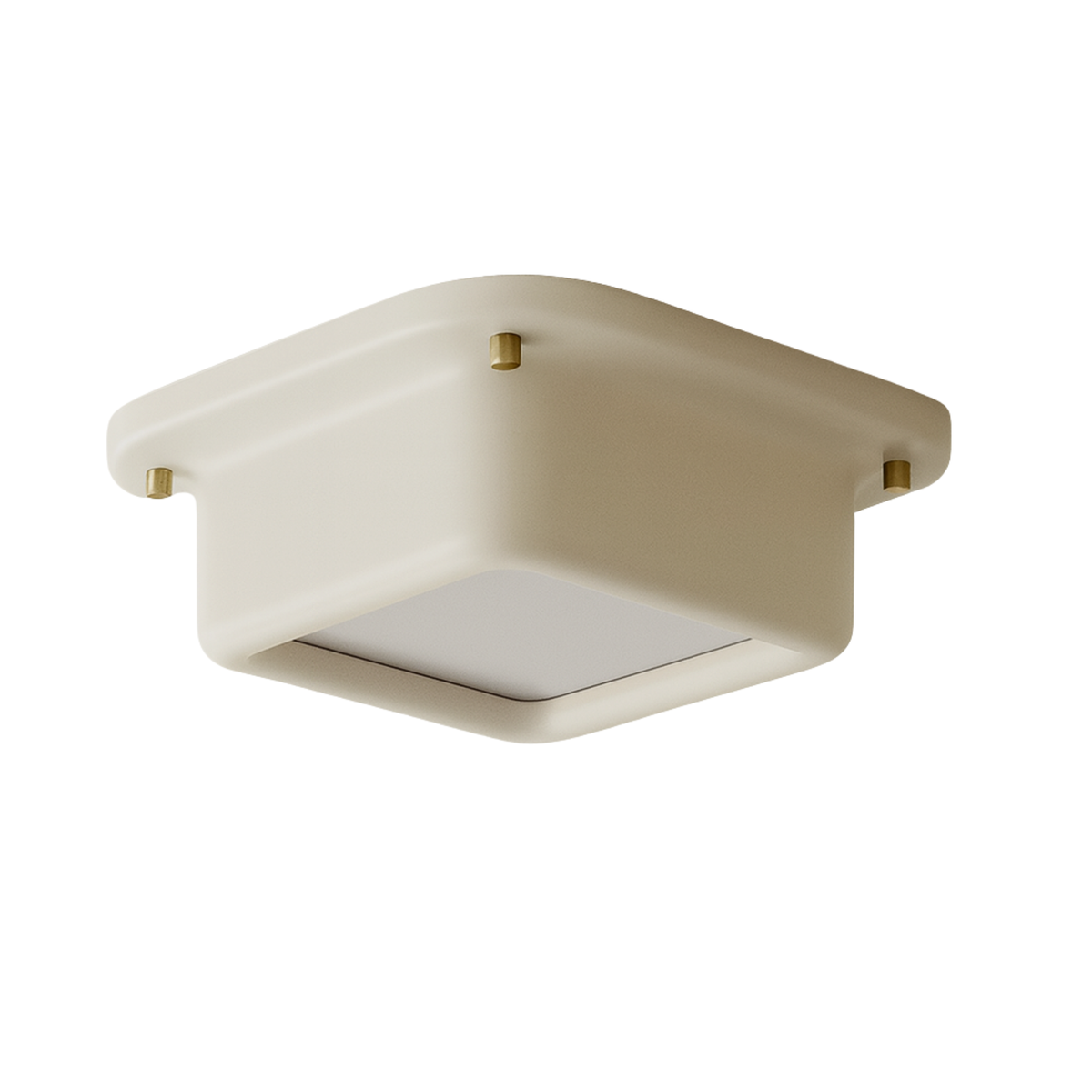 Marshmallow Flush Mount Ceiling Light, matte white plaster