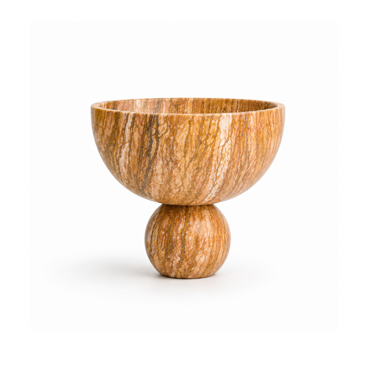 Larabee Circle Bowl, natural marble
