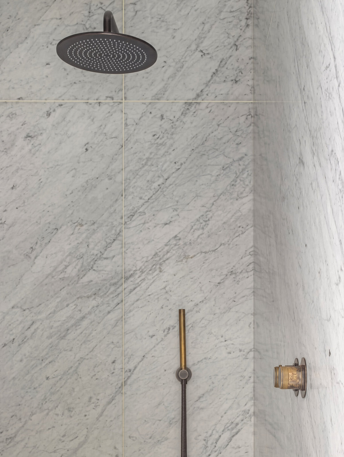 Kenny & Mason Brandwood Shower With Handset, brass shower fitting – alternate view