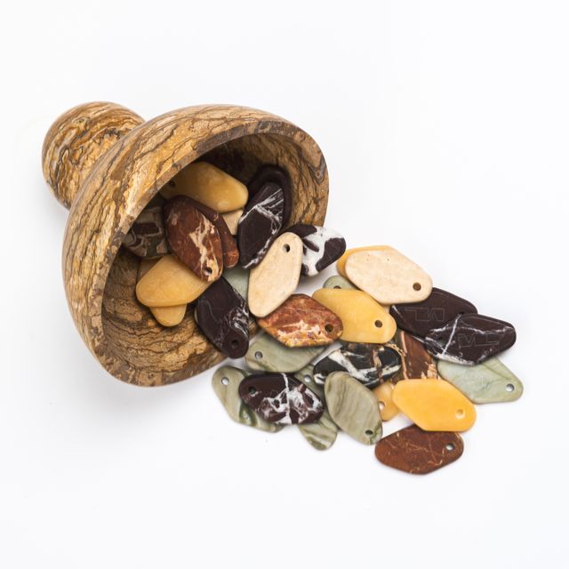 Larabee Circle Bowl, natural marble – alternate view