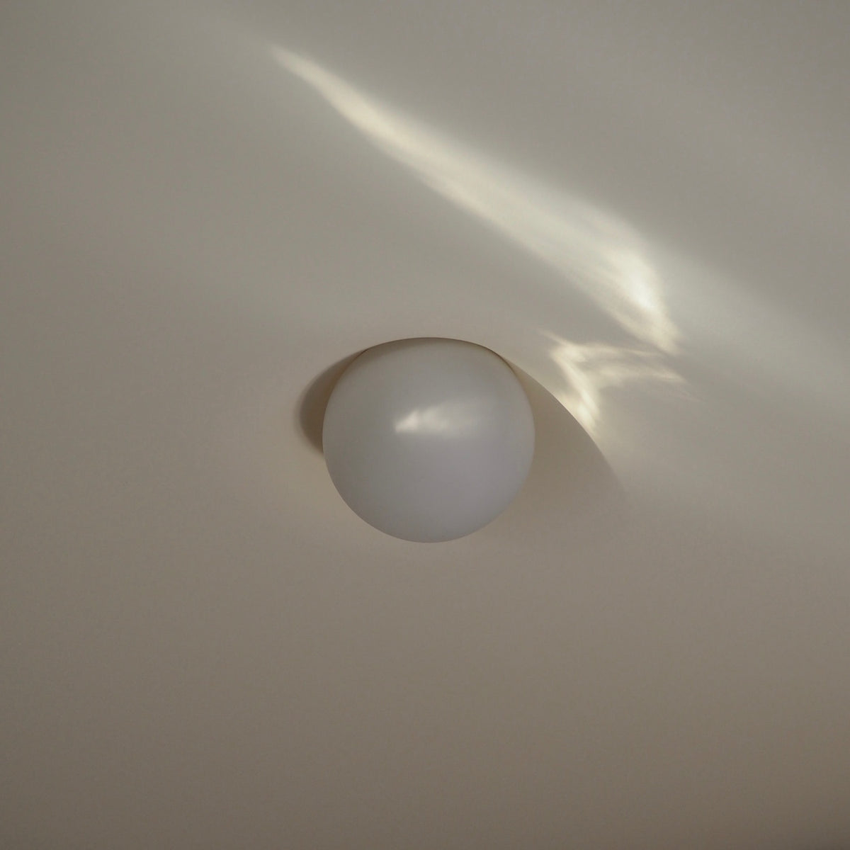 Tommy Plaster Flushmount on a ceiling in soft natural light