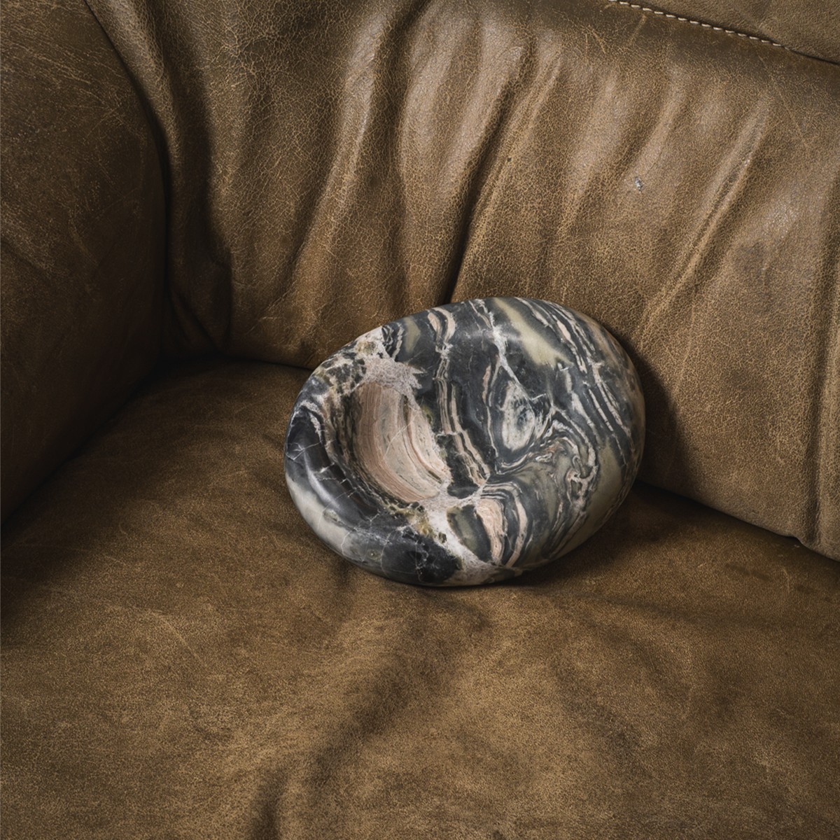 Loki Jelly Bean Bowl, natural marble jelly bean dish – alternate view
