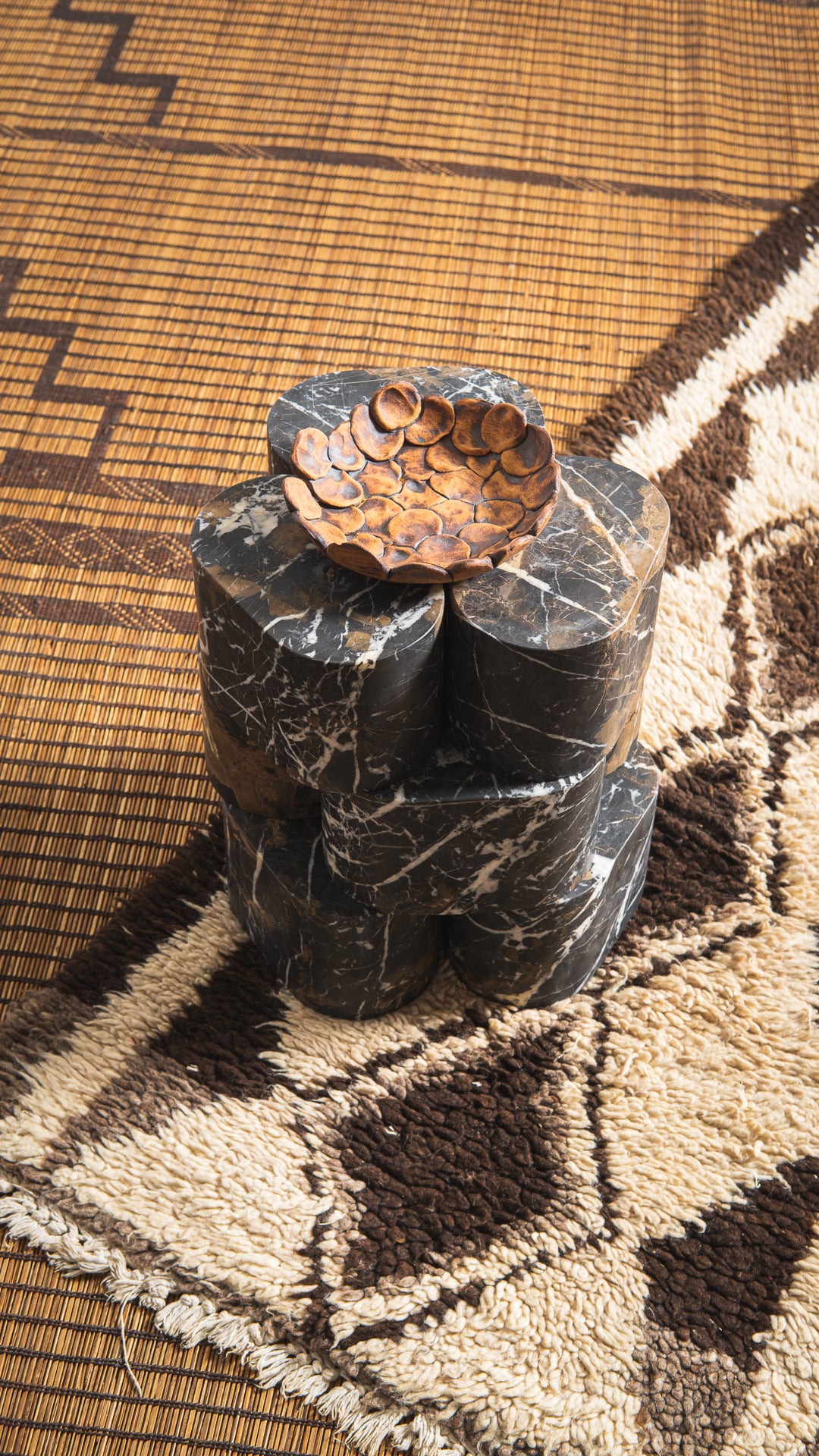 Lucas DIY Side Table, natural marble – alternate view