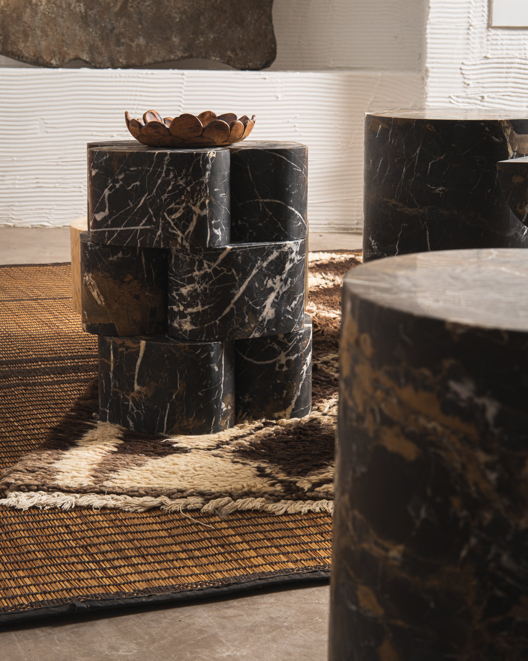 Lucas DIY Side Table, natural marble – alternate view