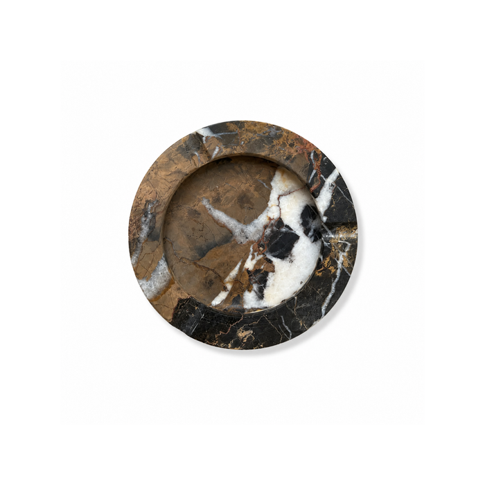 Lucas Orb Catchall, natural marble