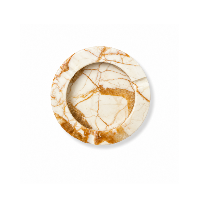 Luna Orb Catchall, natural marble