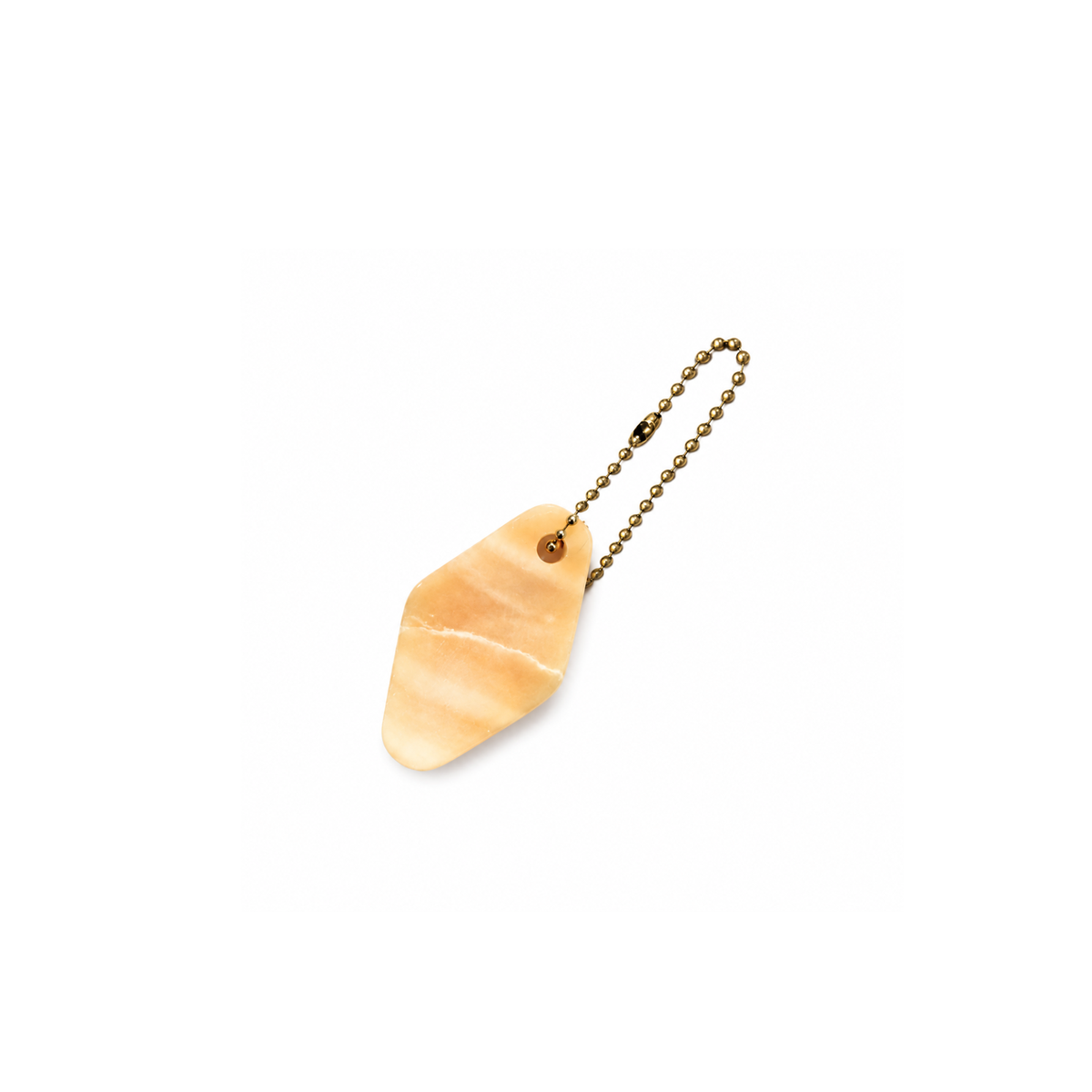 Honey Glaze Keychain, natural marble