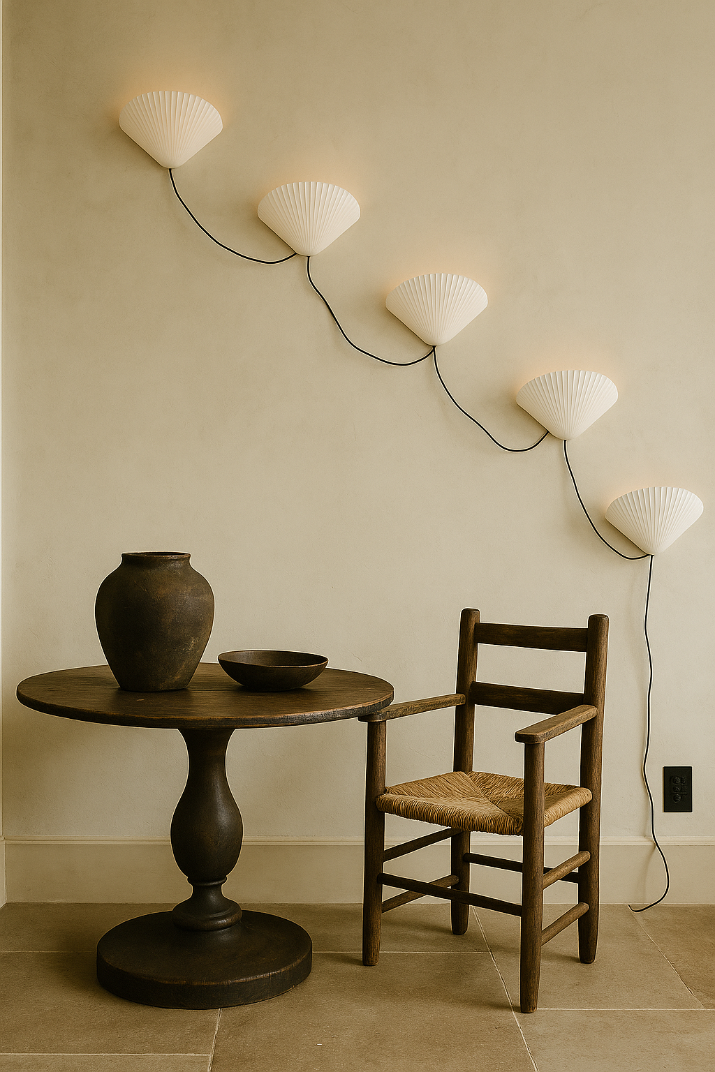 Shell Plaster Sconce – alternate view