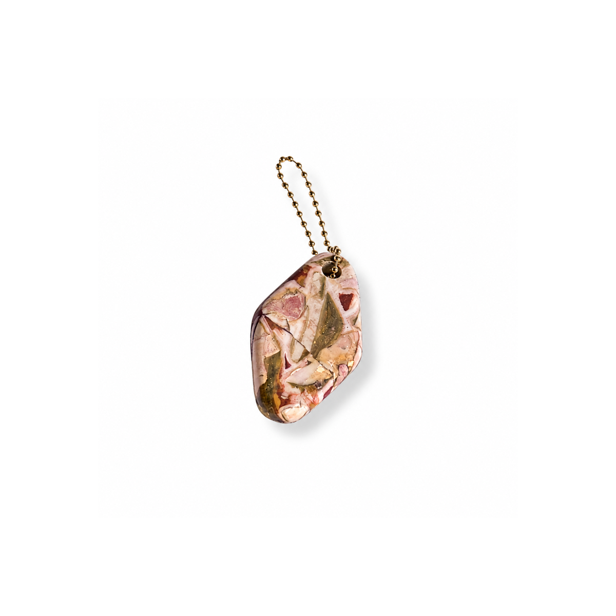 Lyon Keychain, natural marble