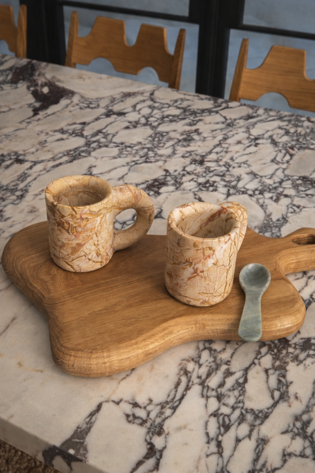 Loki Coffee Spoon Set, natural marble – alternate view