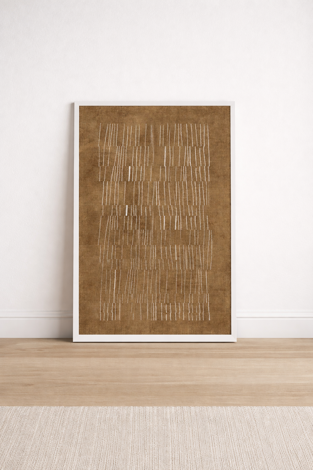 Shiloh Abstract, linen framed artwork – alternate view