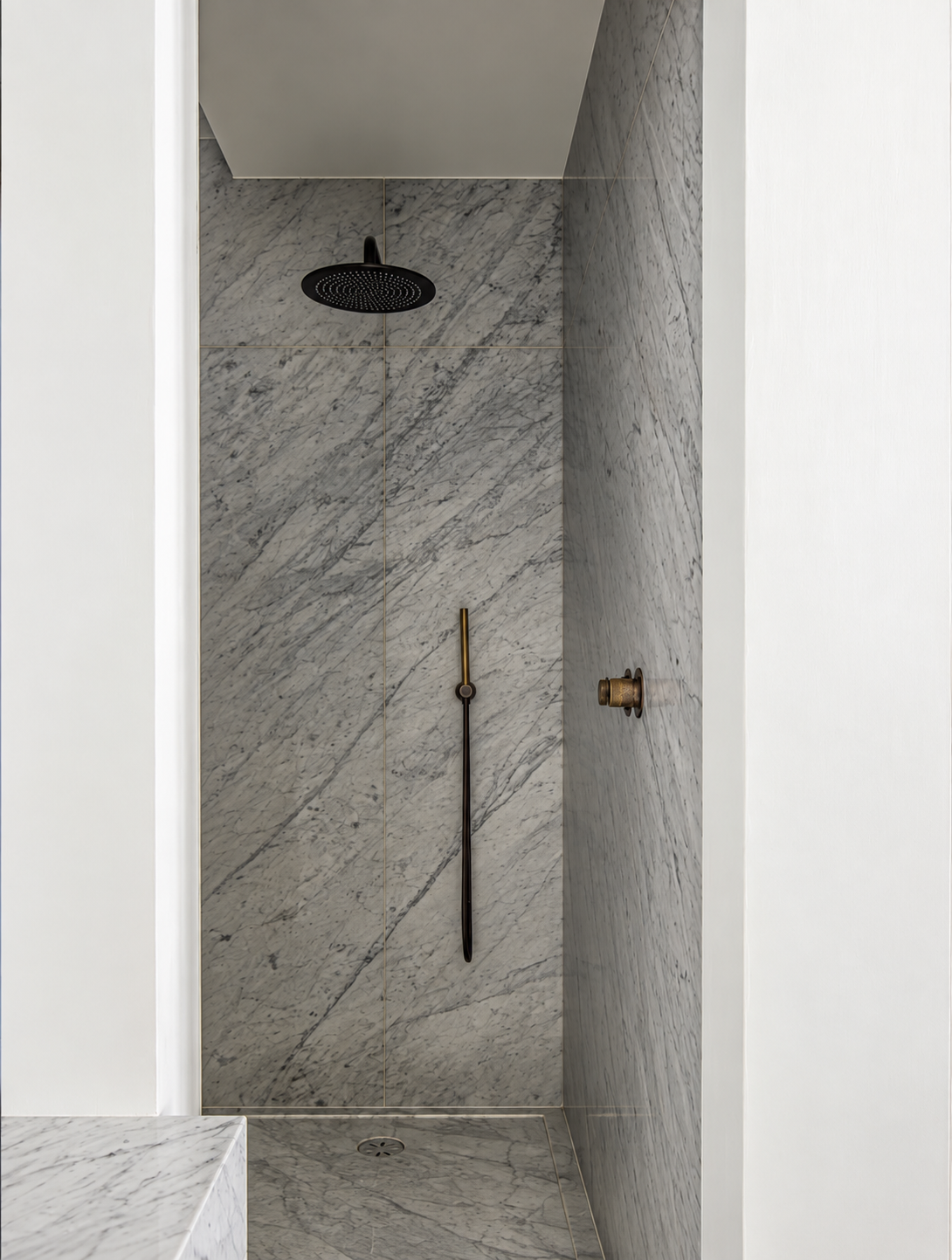 Kenny & Mason Brandwood Shower With Handset, brass shower fitting – alternate view