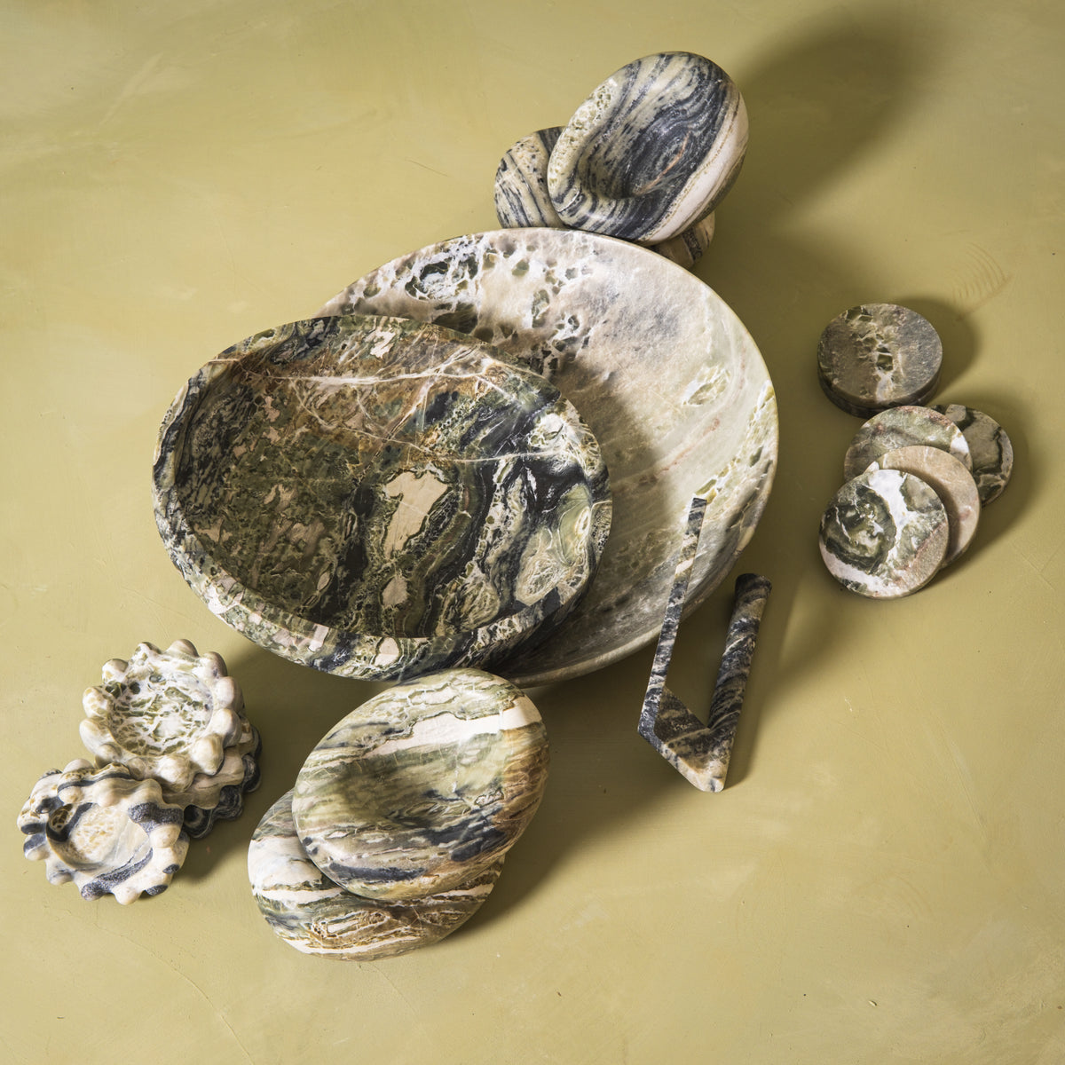 Loki Slender Bowl, natural marble – alternate view