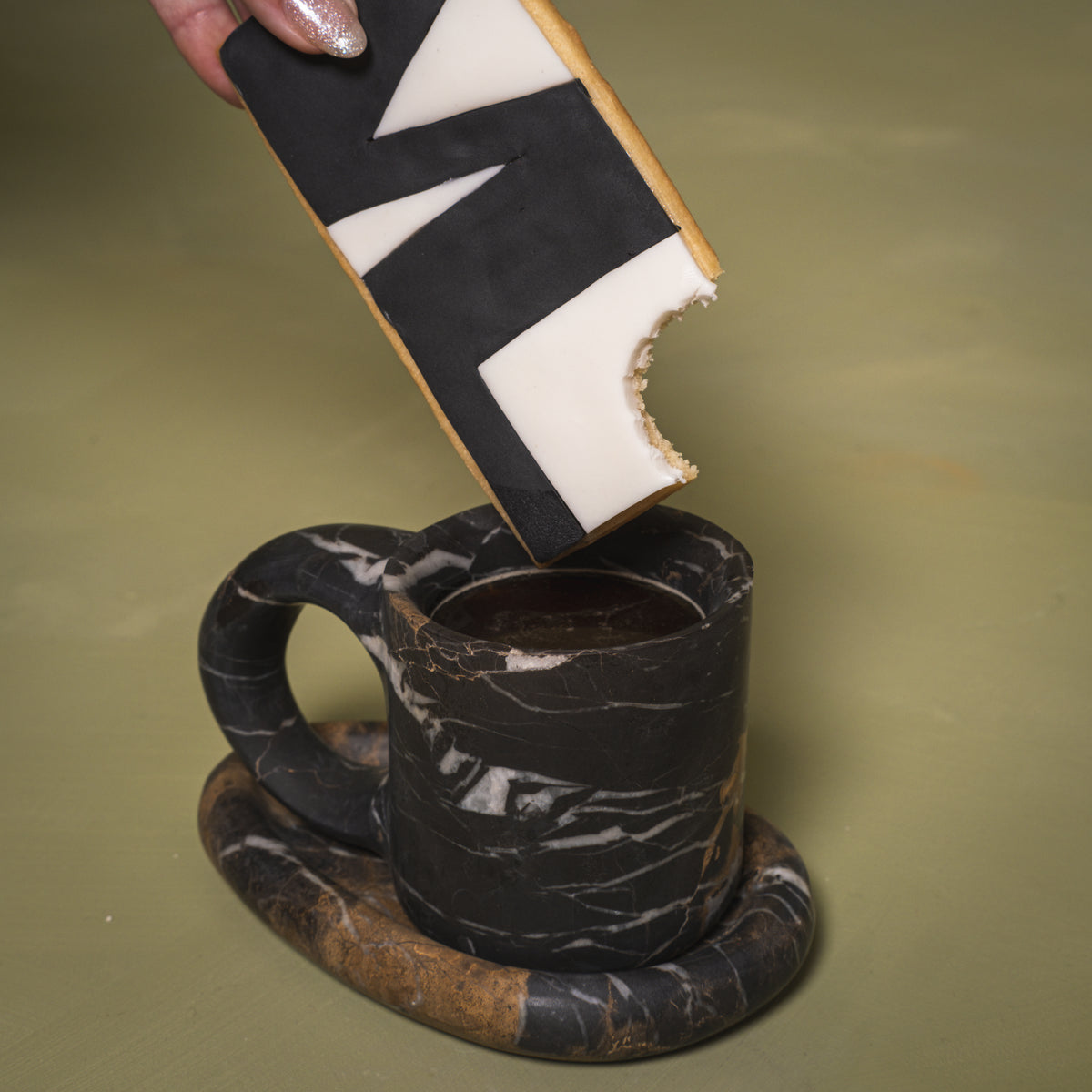 Lucas Espresso Set, natural marble – alternate view