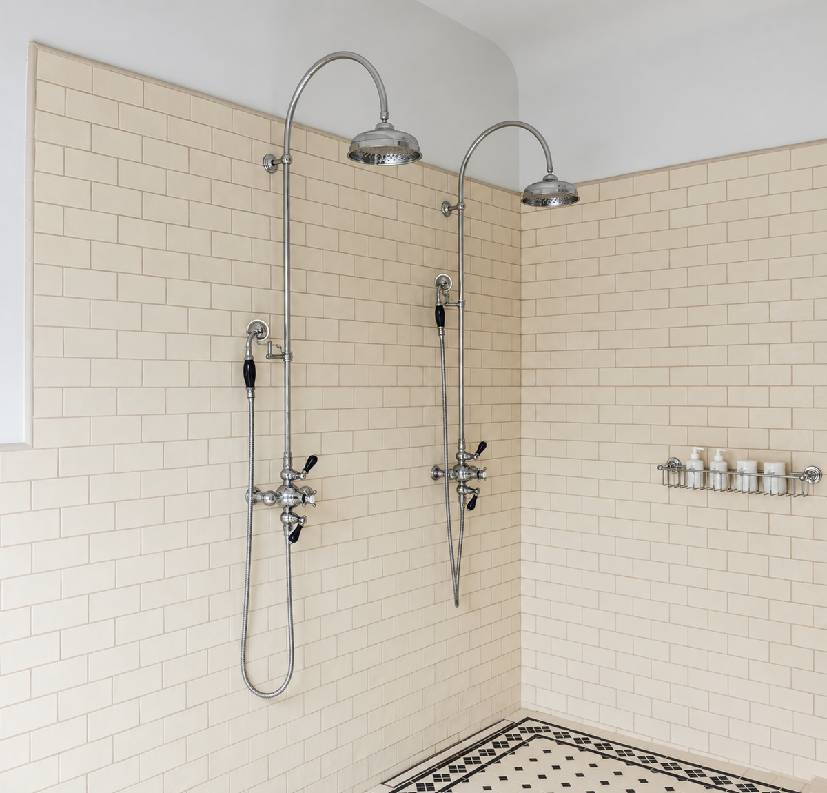 Kenny & Mason Thames Thermostatic Shower Mixer With Handset, brass mixer tap in nickel