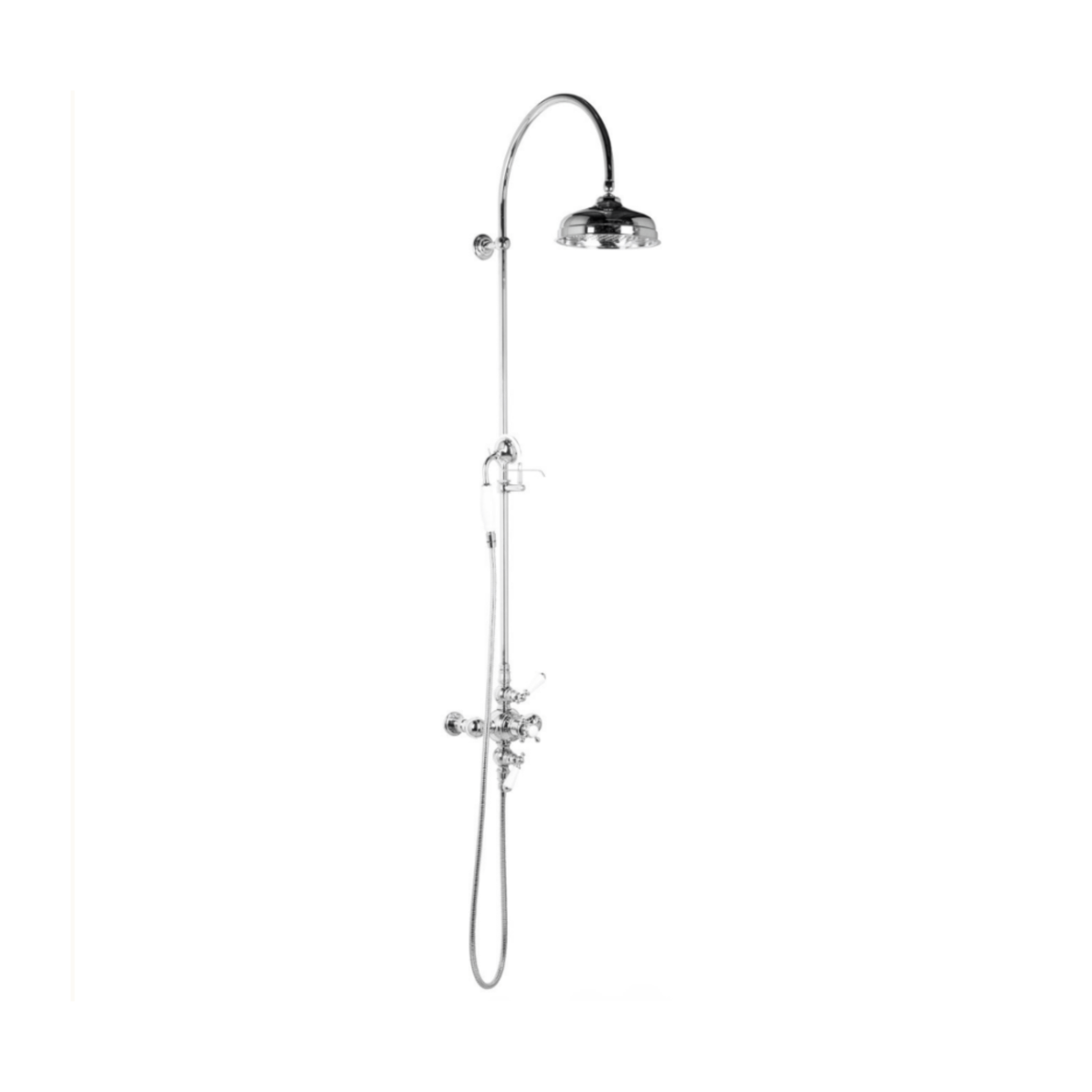 Kenny & Mason Thames Thermostatic Shower Mixer With Handset, brass mixer tap – alternate view