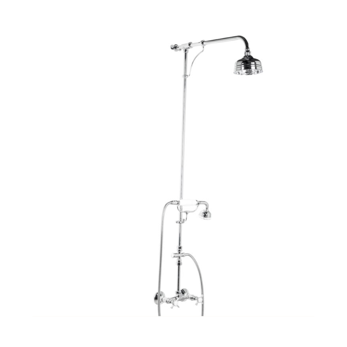 Kenny & Mason Traditional Shower Mixer With Handset, brass mixer tap – alternate view