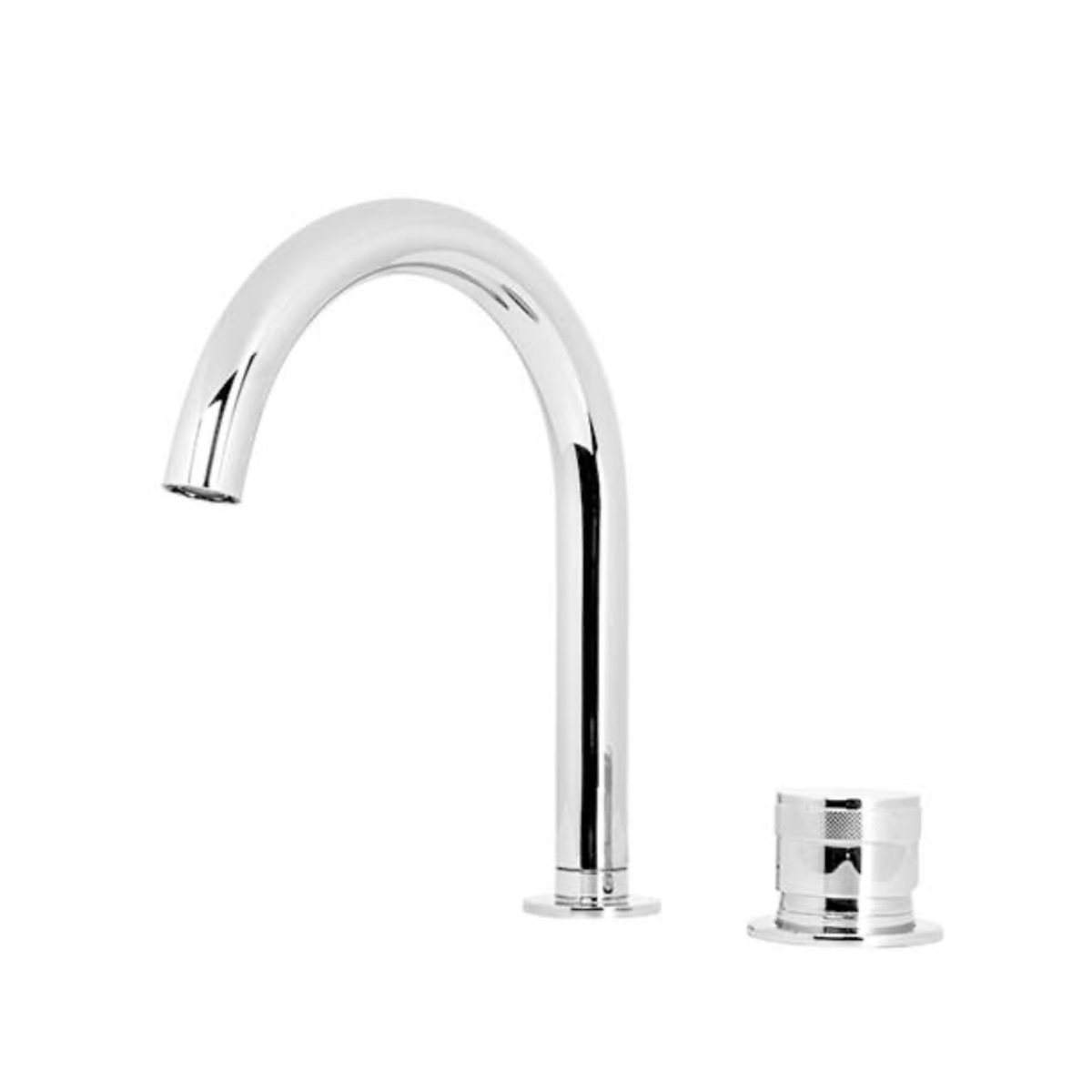 Kenny & Mason Brandwood 2 Hole Basin Mixer Deck Mounted, brass mixer tap – alternate view