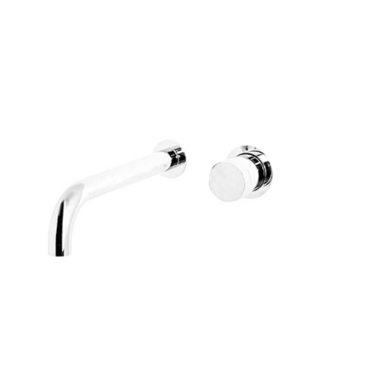 Kenny & Mason Brandwood 2 Hole Basin Mixer Wall Mounted, brass mixer tap – alternate view