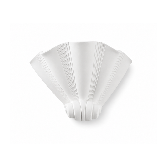 Husk Plaster Sconce in matte white plaster