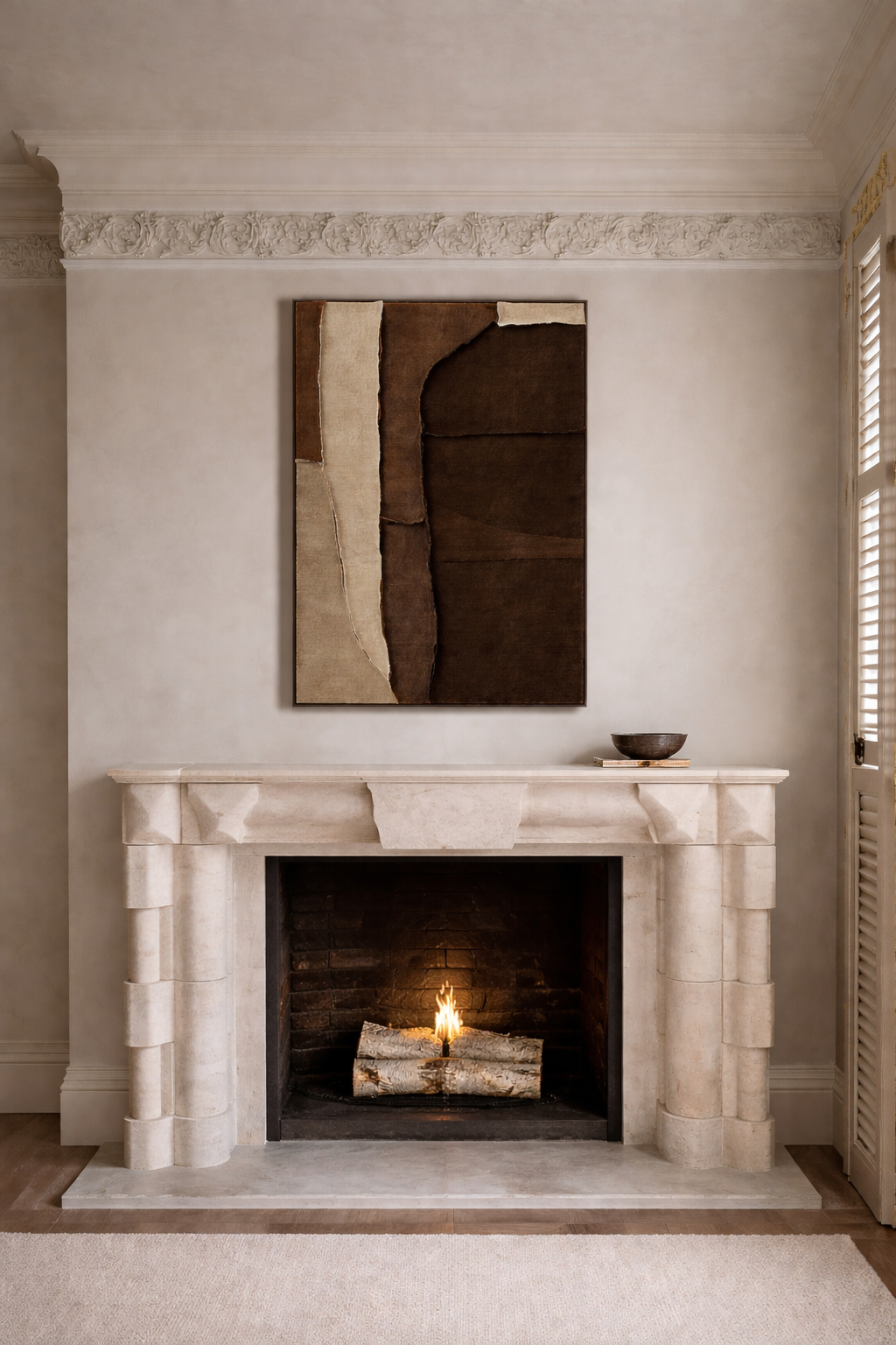 Cove Abstract, linen artwork – alternate view