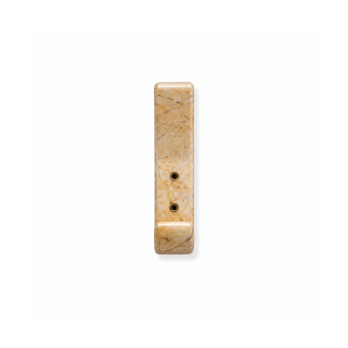Marble Mini Hook in Luna marble – stone shown on the full-size Marble Hook