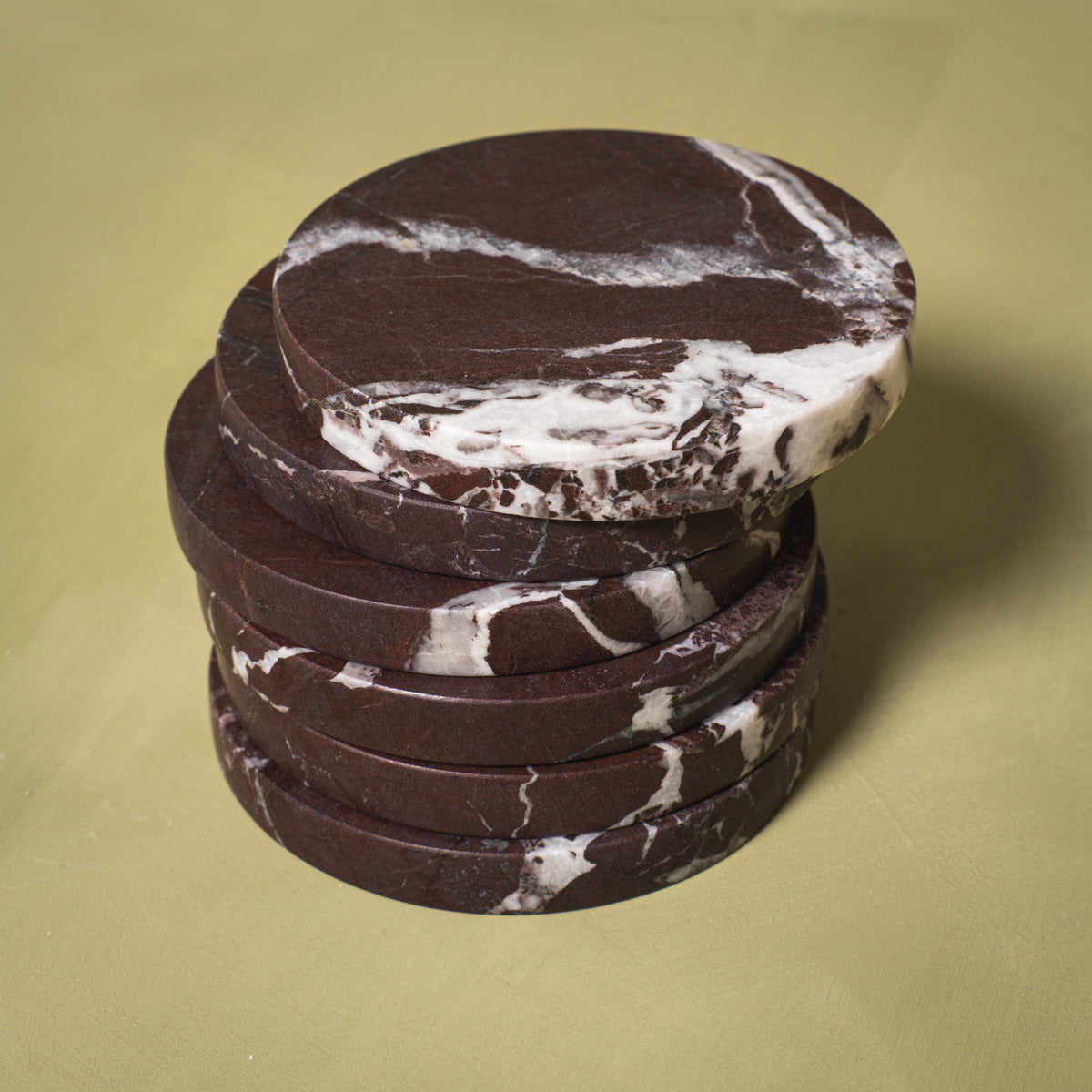 Larp Coaster Set, natural marble – alternate view