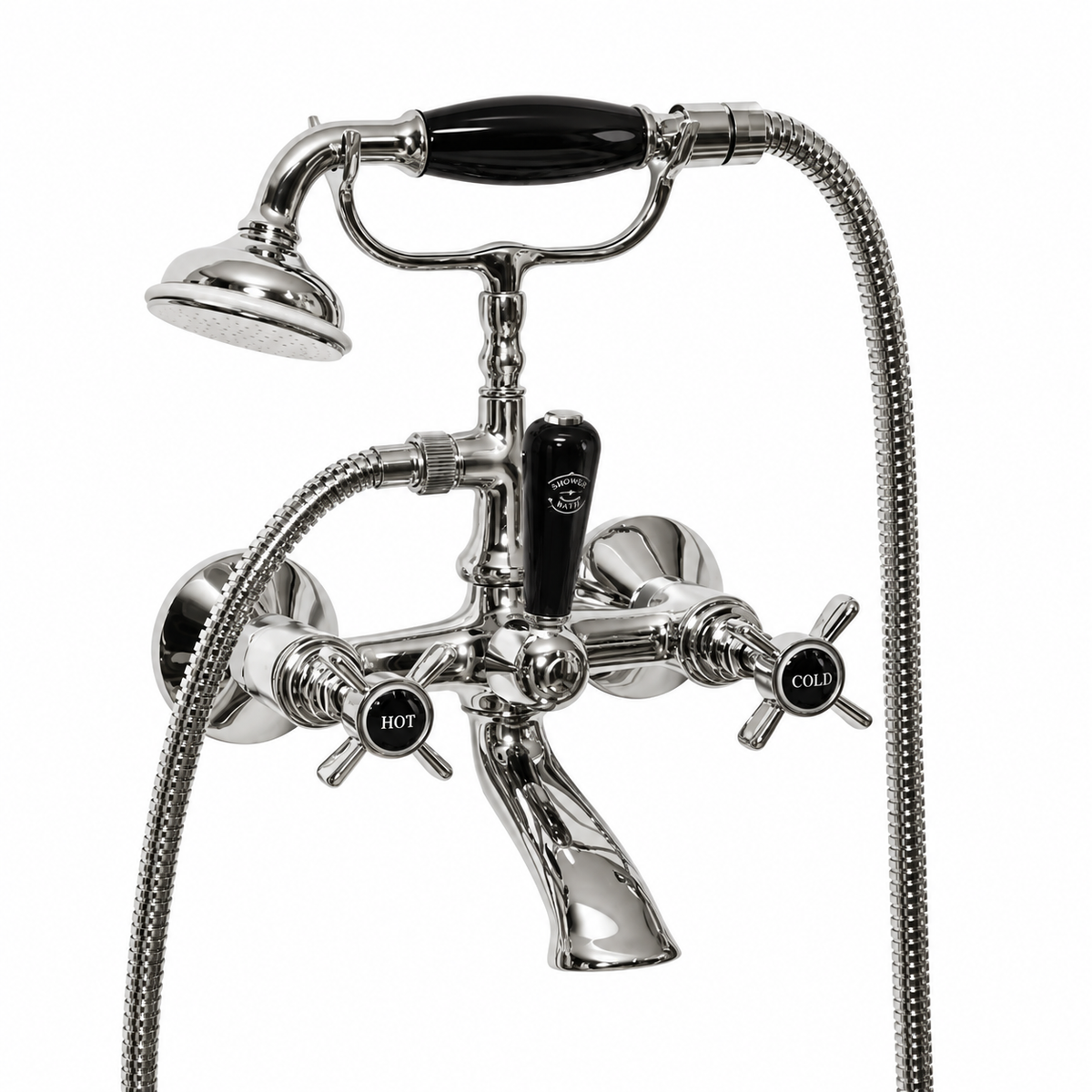 Kenny & Mason Traditional Bath Mixer, brass mixer tap – alternate view