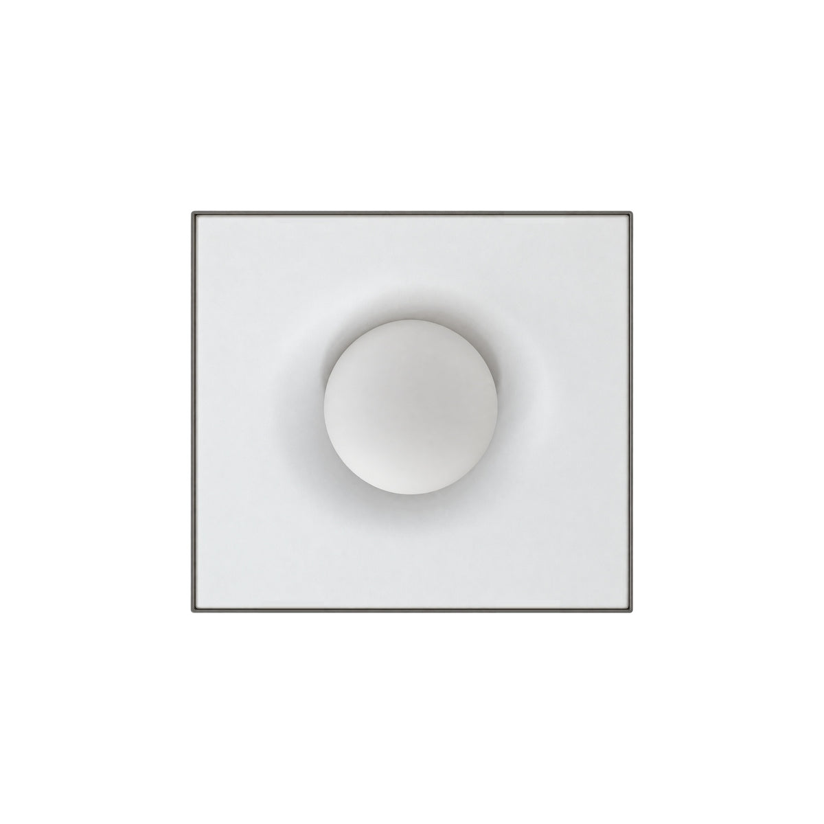 Tommy Plaster Flushmount recessed plaster ceiling light, straight-on view on white