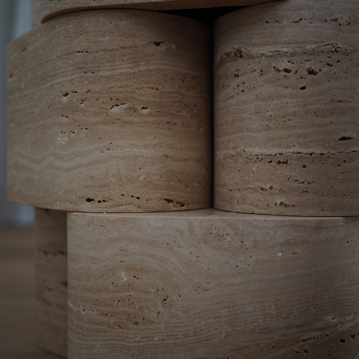 Lane DIY Side Table, natural travertine – alternate view