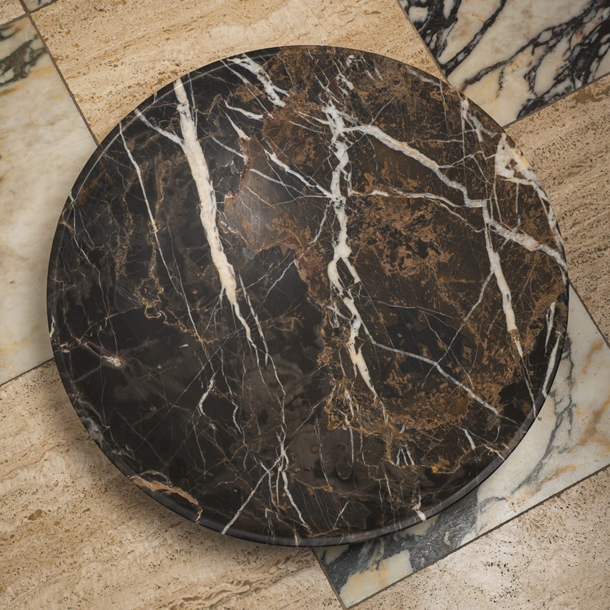 Lucas Slender Bowl, natural marble – alternate view