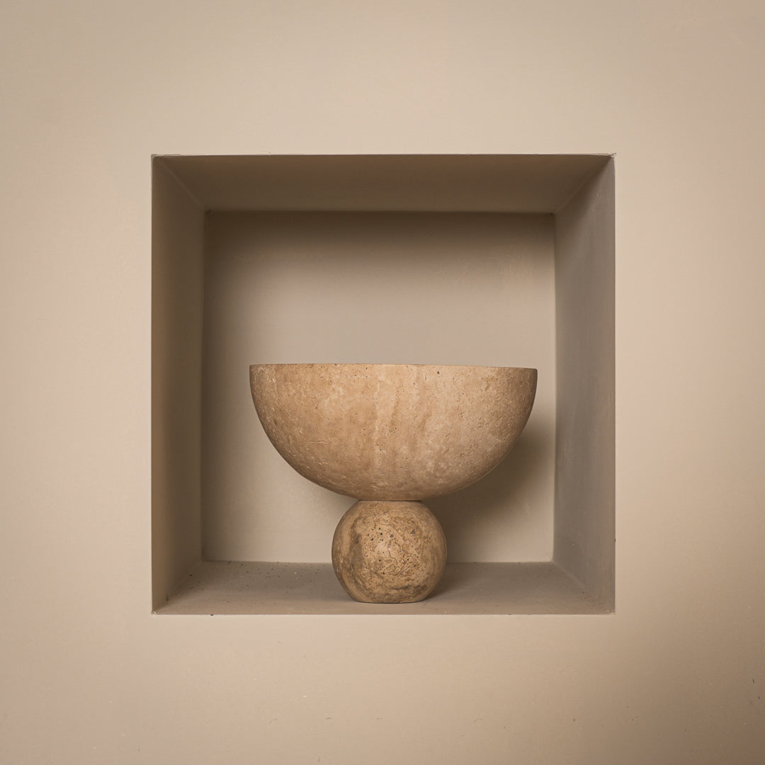 Lane Circle Bowl, natural marble – alternate view