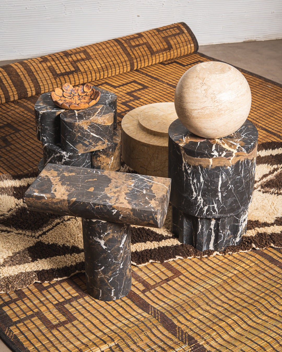 Lucas DIY Side Table, natural marble – alternate view