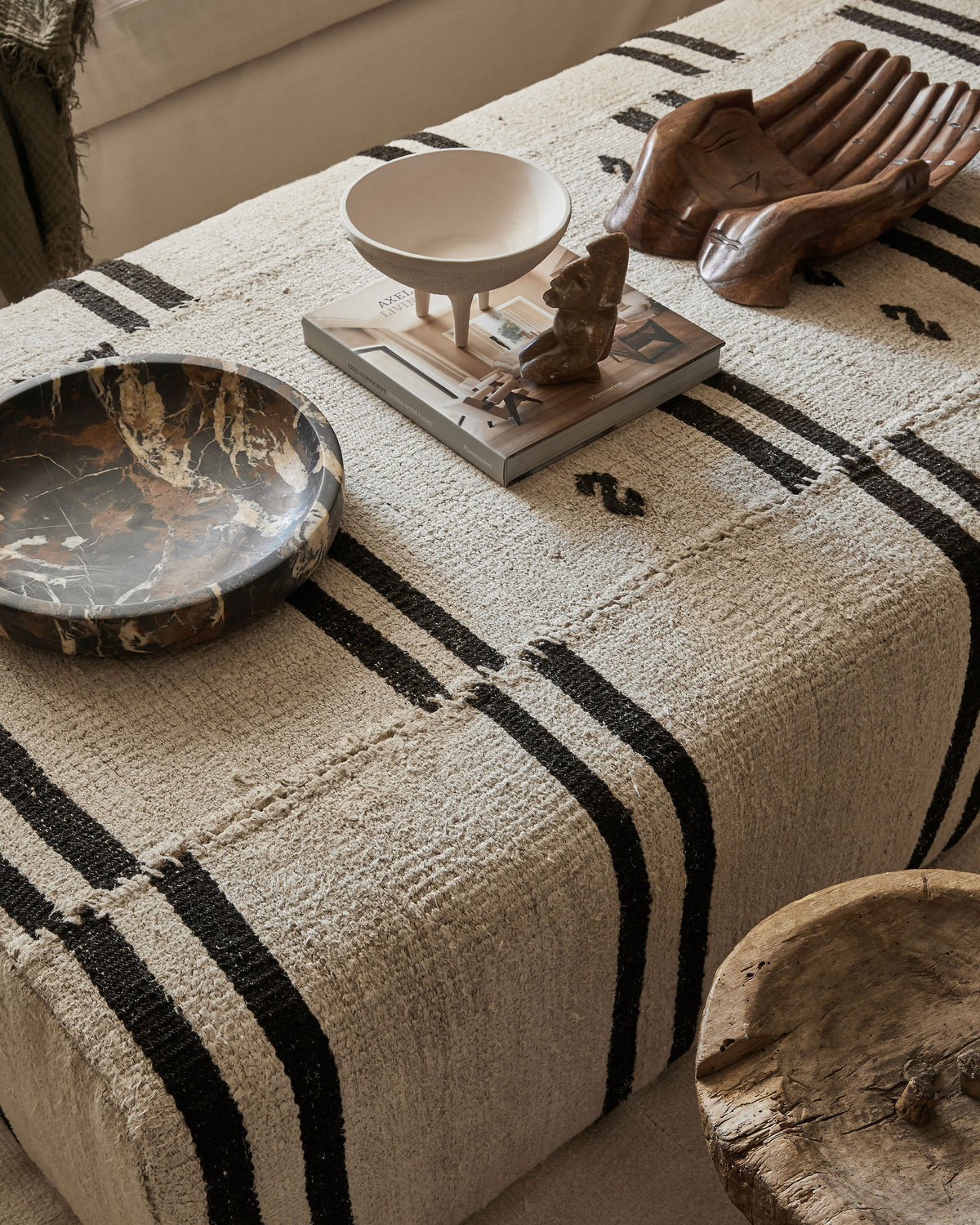 Gemini Kilim Ottoman – alternate view