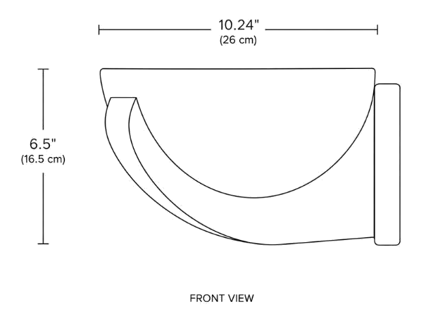 Brendan Plaster Sconce dimension drawing